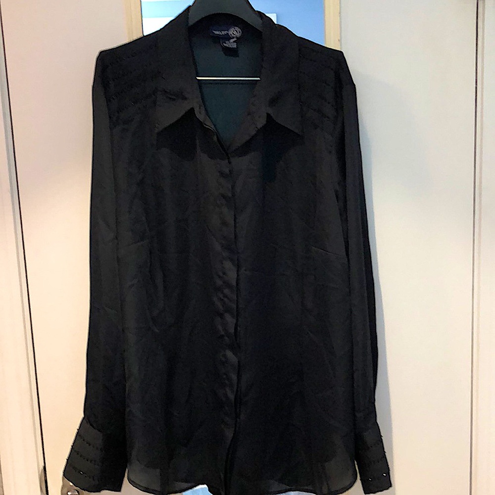 Venezia Black beaded blouse 22/24